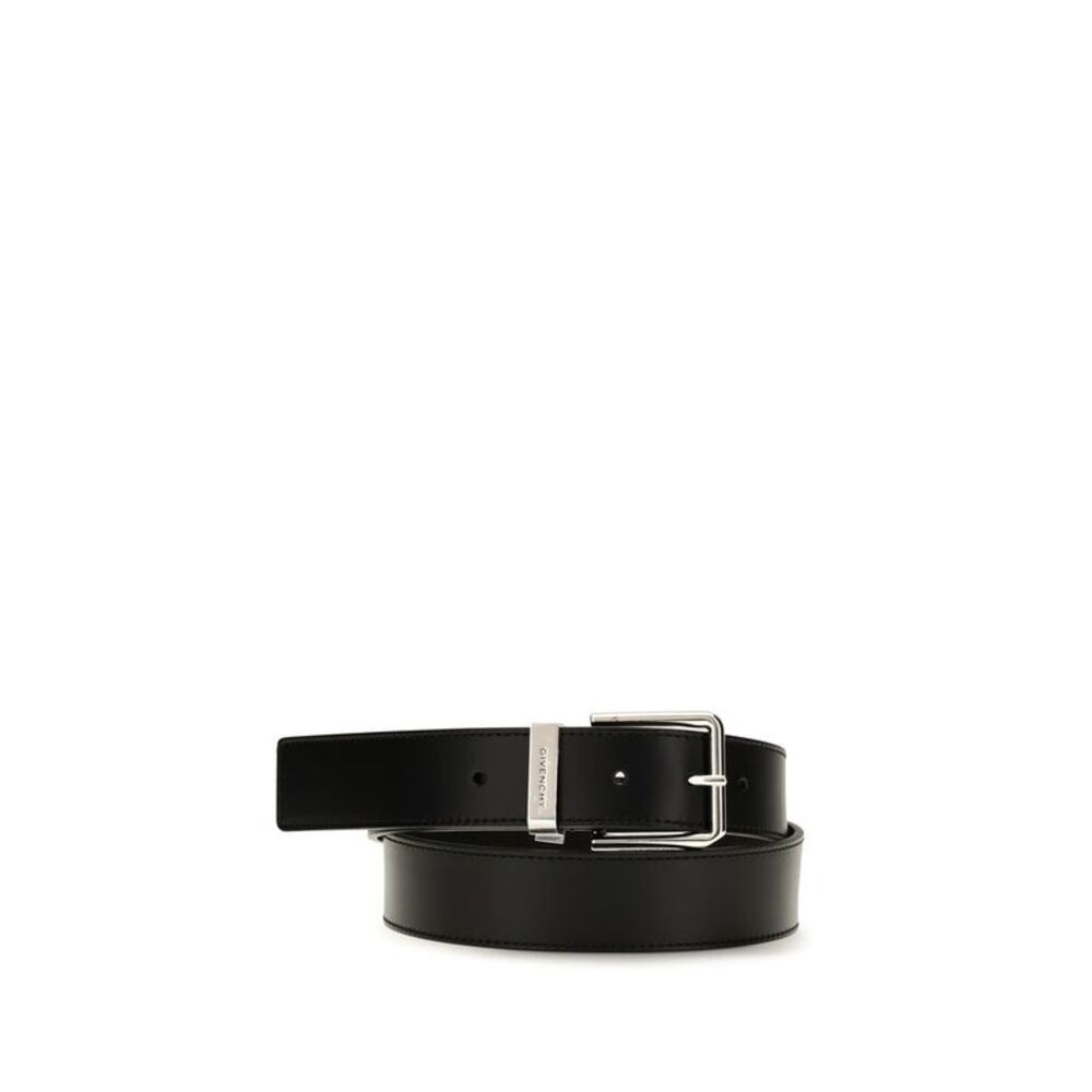 Givenchy Black Calf Leather Bos Taurus Regular Men's Belt